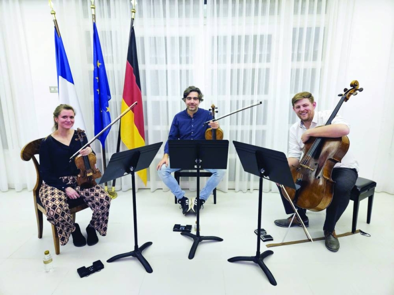 الفرقة الألمانية خلال الحفل 