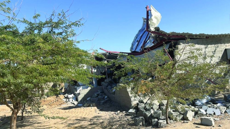 


العقار المتعدي على أملاك الدولة بعد هدمه 