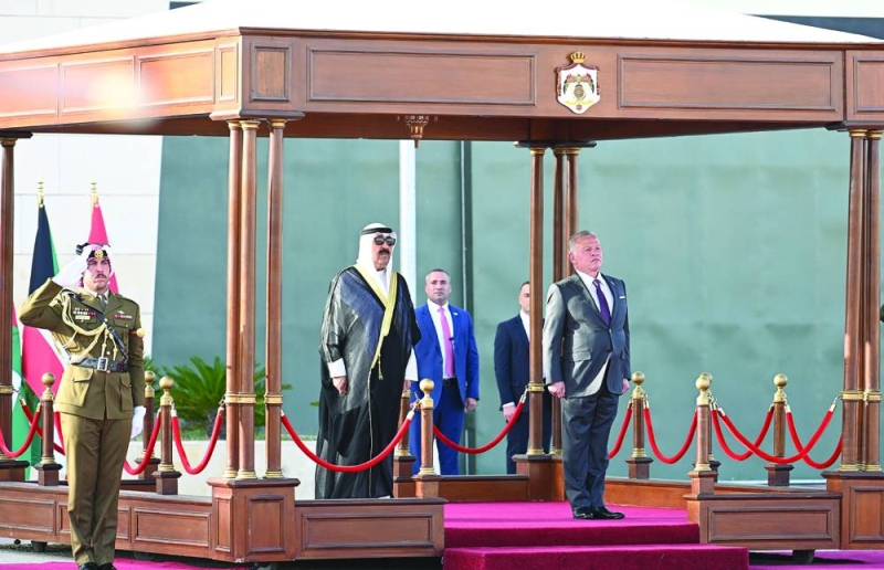 العاهل الأردني مستقبلاً صاحب السمو في 23 أبريل 2024