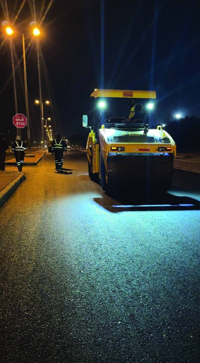 من فرش الأسفلت