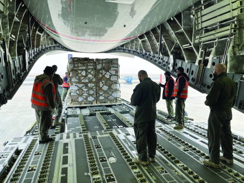 


آلية نقل المساعدات المتنوعة إلى الطائرة الإغاثية السابعة 