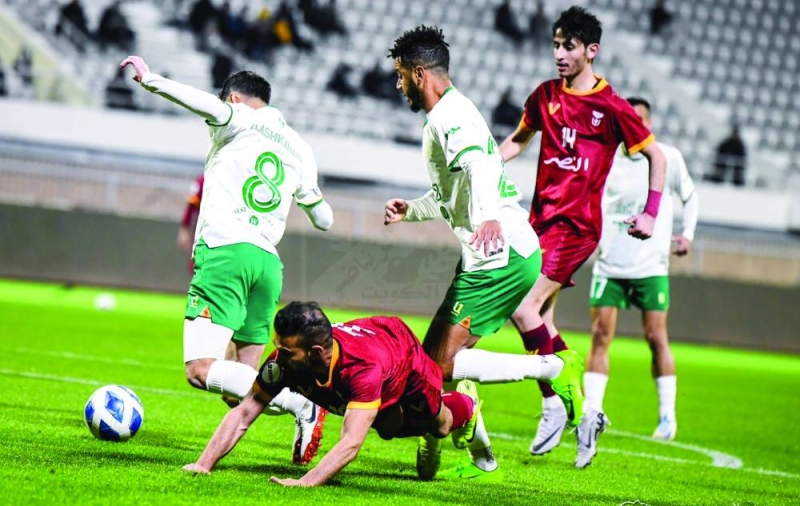 


جانب من المباراة (موقع النادي العربي) 