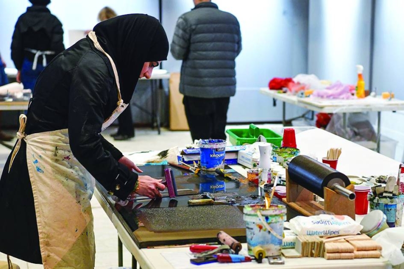 


جانب من الورش 