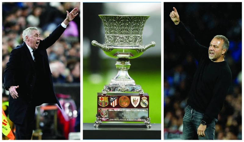 


صراع مثير بين فليك وأنشيلوتي على كأس «السوبر» الإسبانية 	(رويترز) 