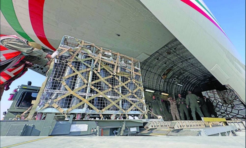 


تحميل المساعدات إلى داخل الطائرة 