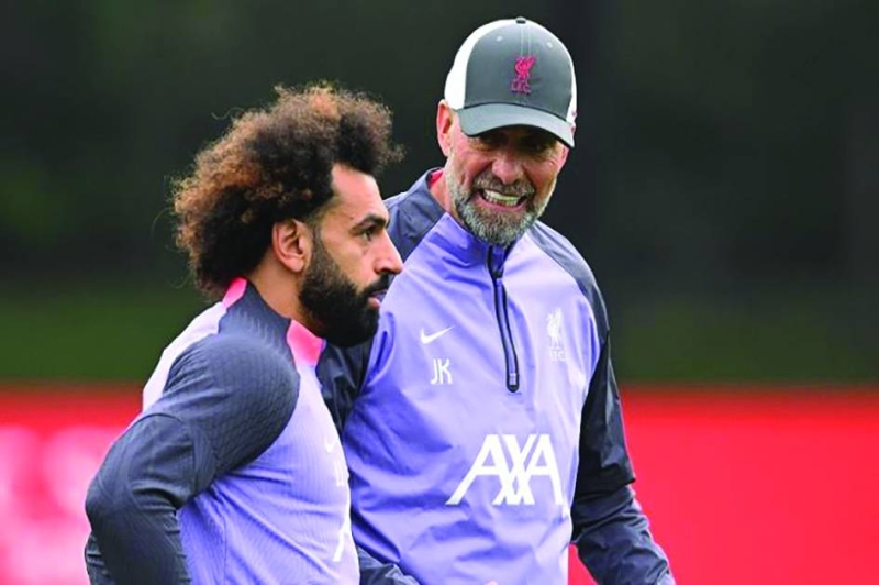 يورغن كلوب مع محمد صلاح