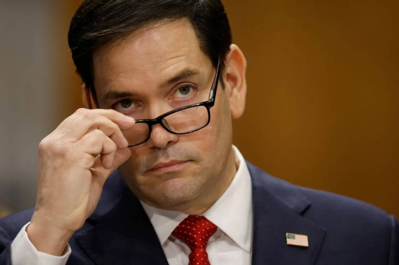 روبيو خلال جلسة تثبيته أمام مجلس الشيوخ (أ ف ب)