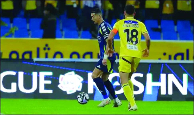 البرتغالي رونالدو خلال مباراة النصر والتعاون