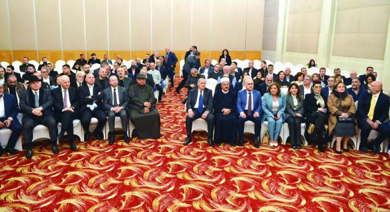 جانب من الجالية اللبنانية خلال المناسبة