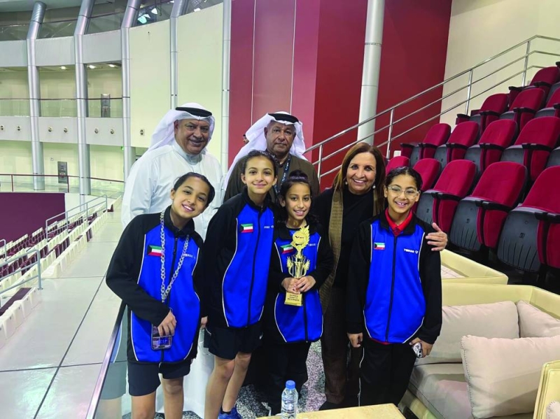 لاعبات منتخب الكويت لكرة الطاولة