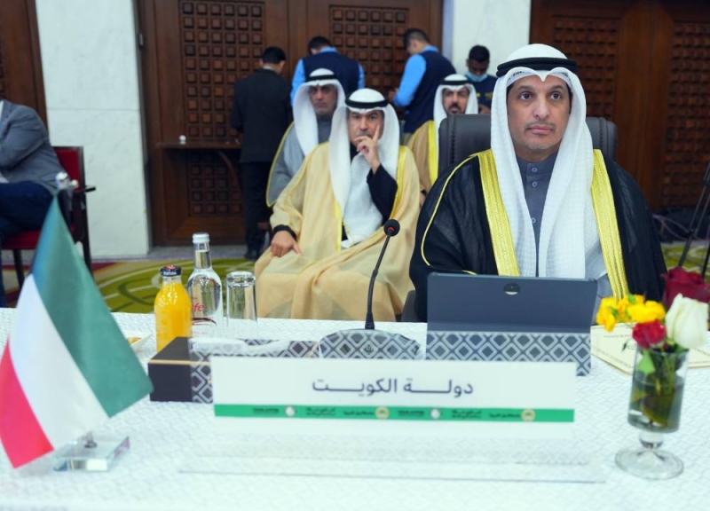 وزير الإعلام والثقافة ووزير الدولة لشؤون الشباب عبد الرحمن المطيري خلال مشاركته في المؤتمر
