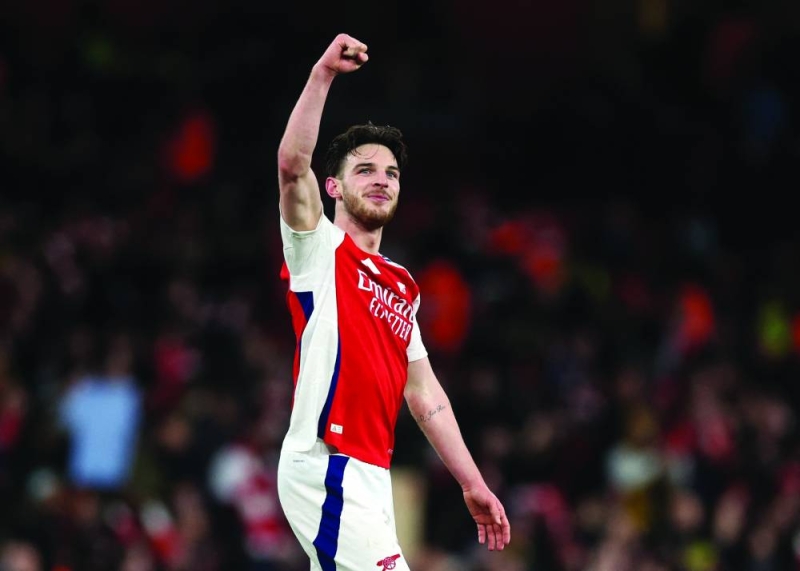 ديكلان رايس بعد الفوز على مانشستر سيتي (رويترز)