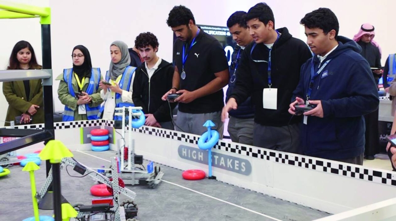 أحد الفرق المشاركة في المسابقة 