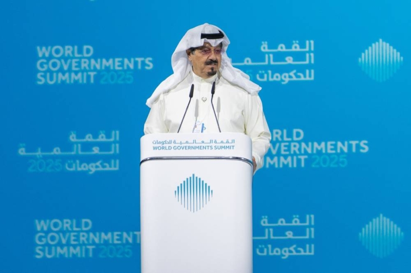 العبدالله ملقيا كلمة الكويت أمام القمة العالمية للحكومات