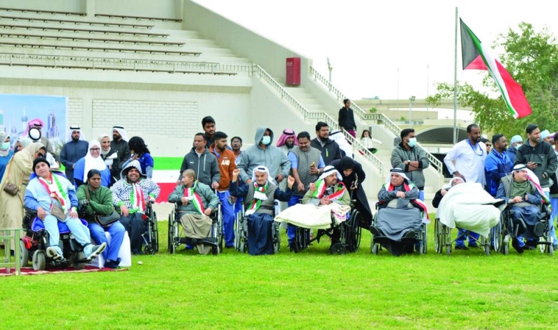 عدد من ذوي الاحتياجات الخاصة خلال الاحتفالية