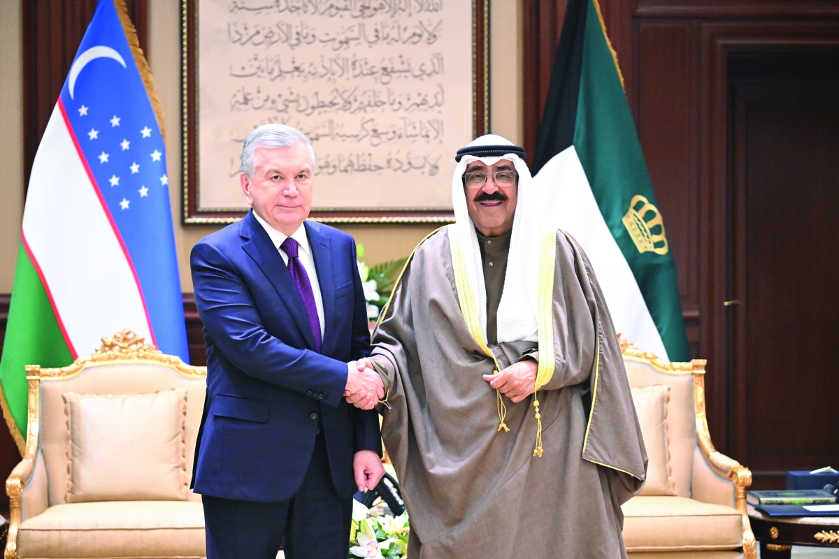 


صاحب السمو ورئيس أوزبكستان خلال المباحثات 