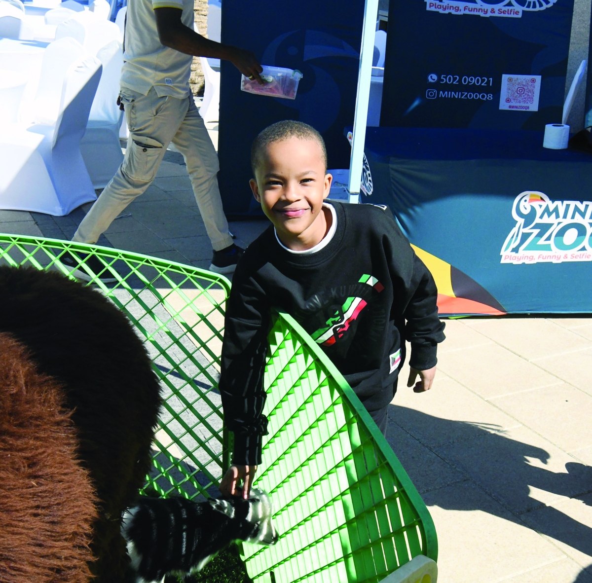 أحد الأطفال خلال الاحتفالية 