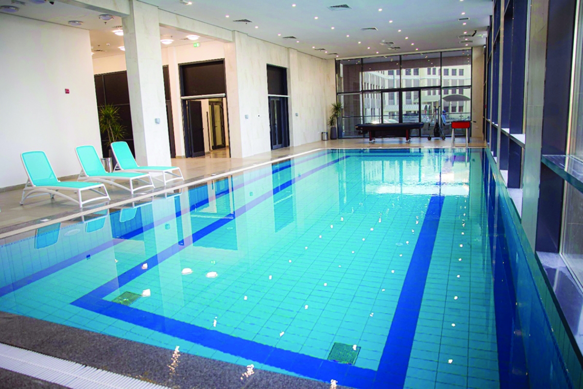 المسبح المتاح لنزلاء المركز 