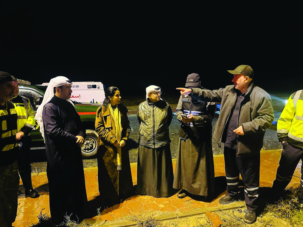 المشعان والمشاري يُتابعان وضع الأمطار في «صباح الأحمد»