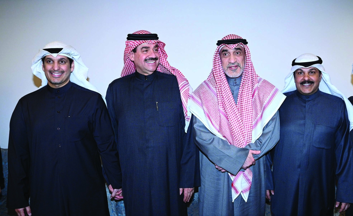 فهد اليوسف في مقدم المهنئين				(تصوير نايف العقلة) 