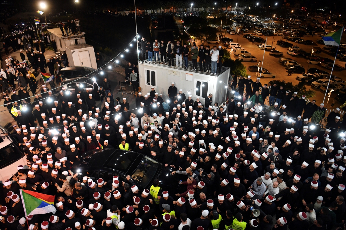 وفد درزي سوري يزور مقام النبي شعيب شمال إسرائيل للمرة الأولى منذ حرب 1973 (رويترز)