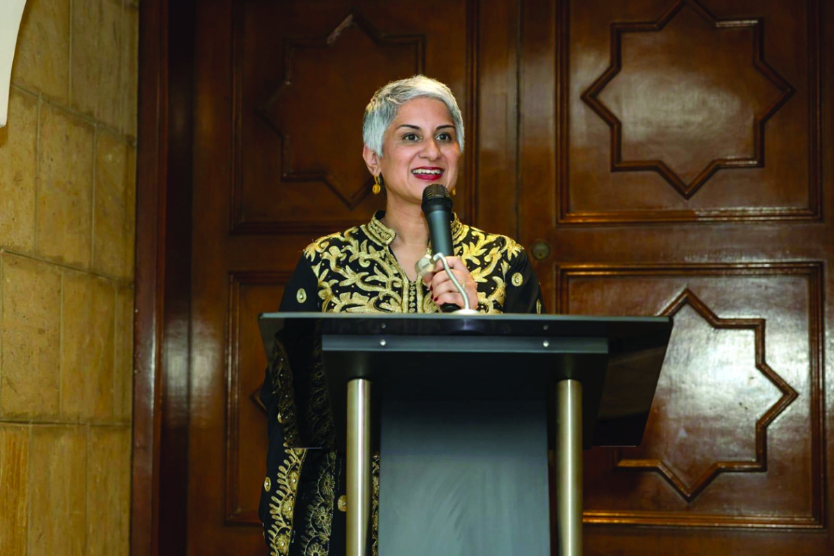 السفيرة مواني تلقي كلمتها