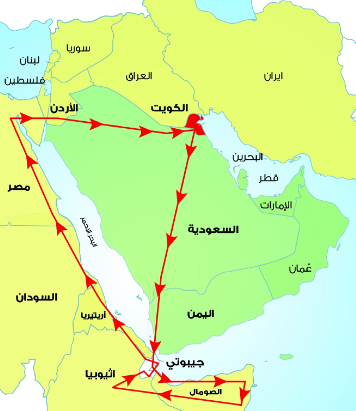 


خط سير عقاب الحيّات 