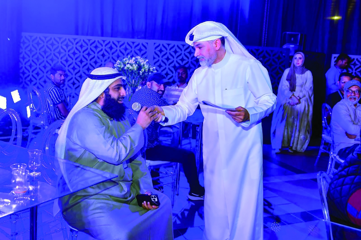 


هاشم أسد خلال مُشاركته في غبقة «الكويتية» 