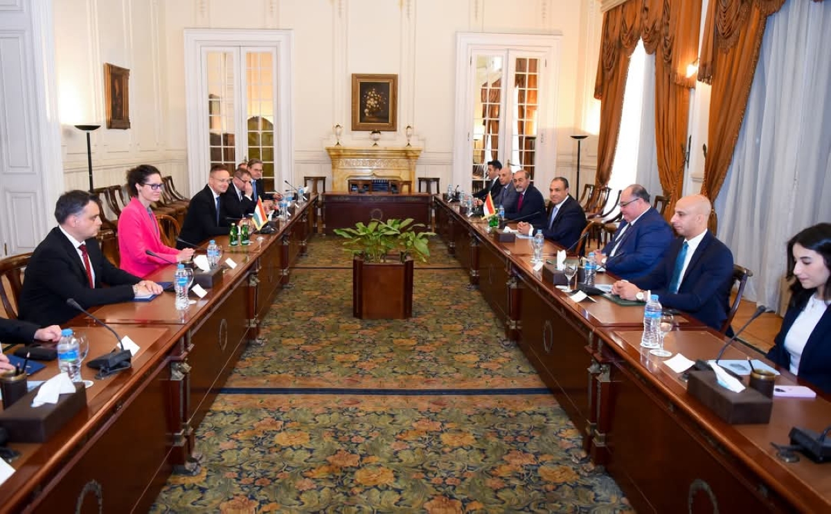 جانب من المحادثات بين عبدالعاطي وسيارتو في القاهرة