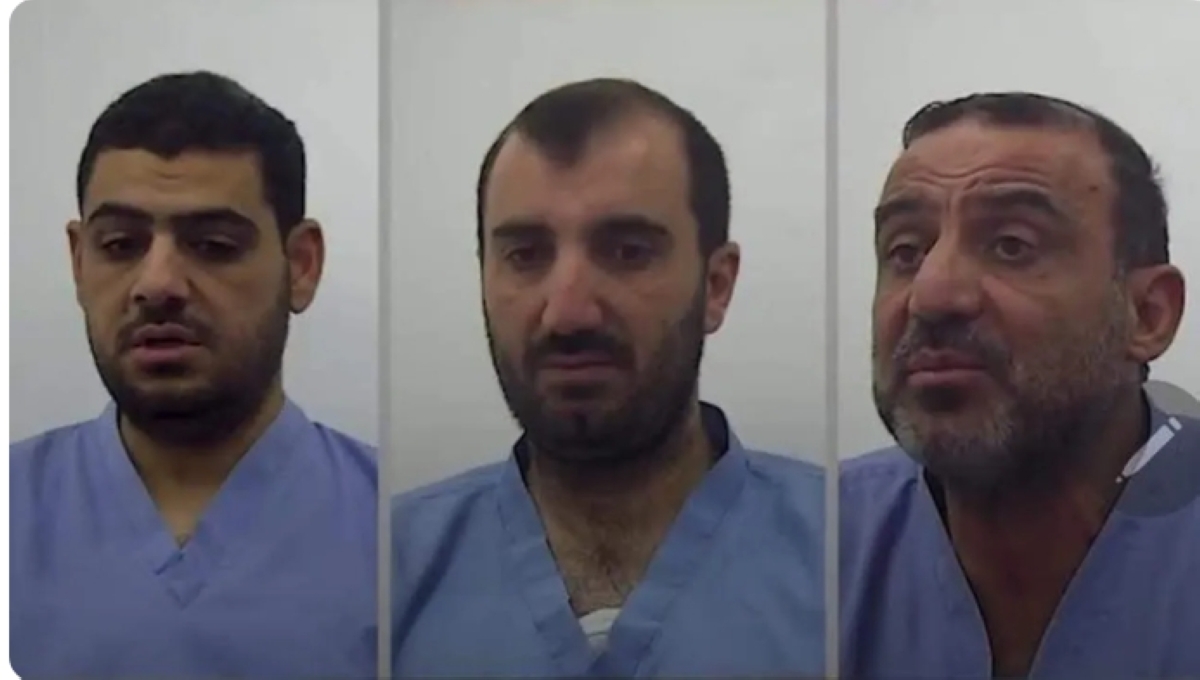 صورة من فيديو بثه التلفزيون الأردني لاعترافات ثلاثة متورطين في المخططات الإرهابية