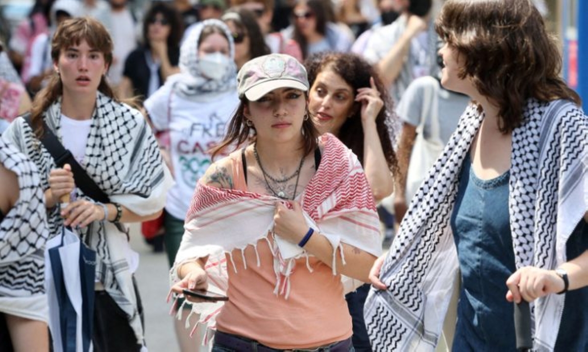 احتجاجات مناهضة لحرب غزة في جامعة كولومبيا (أرشيفية)