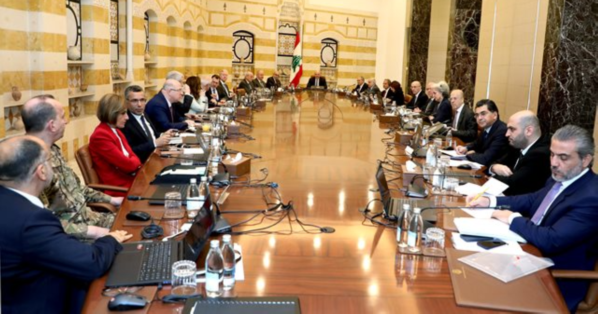 جلسة للحكومة في قصر بعبدا 