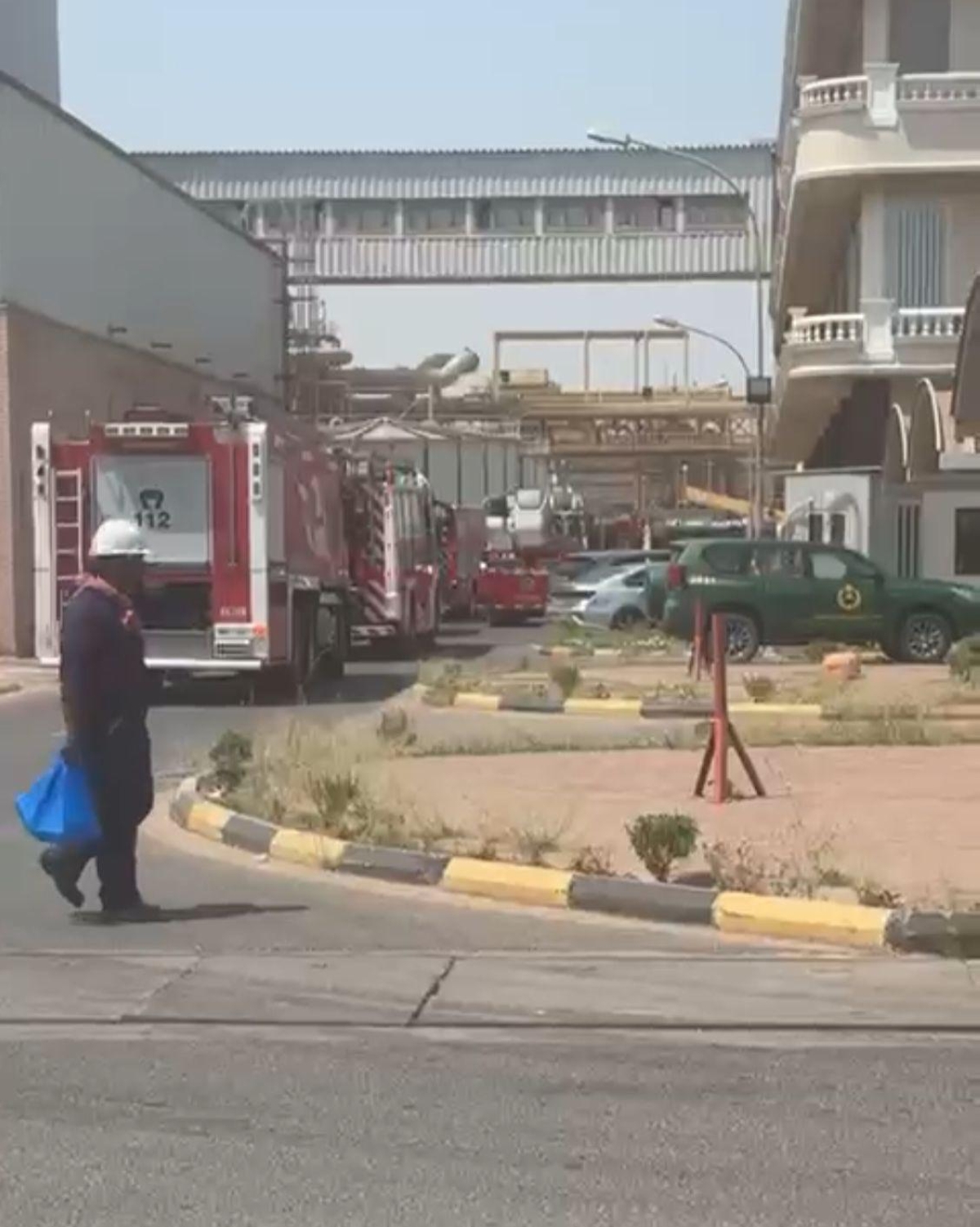 سيارات الإطفاء في الموقع