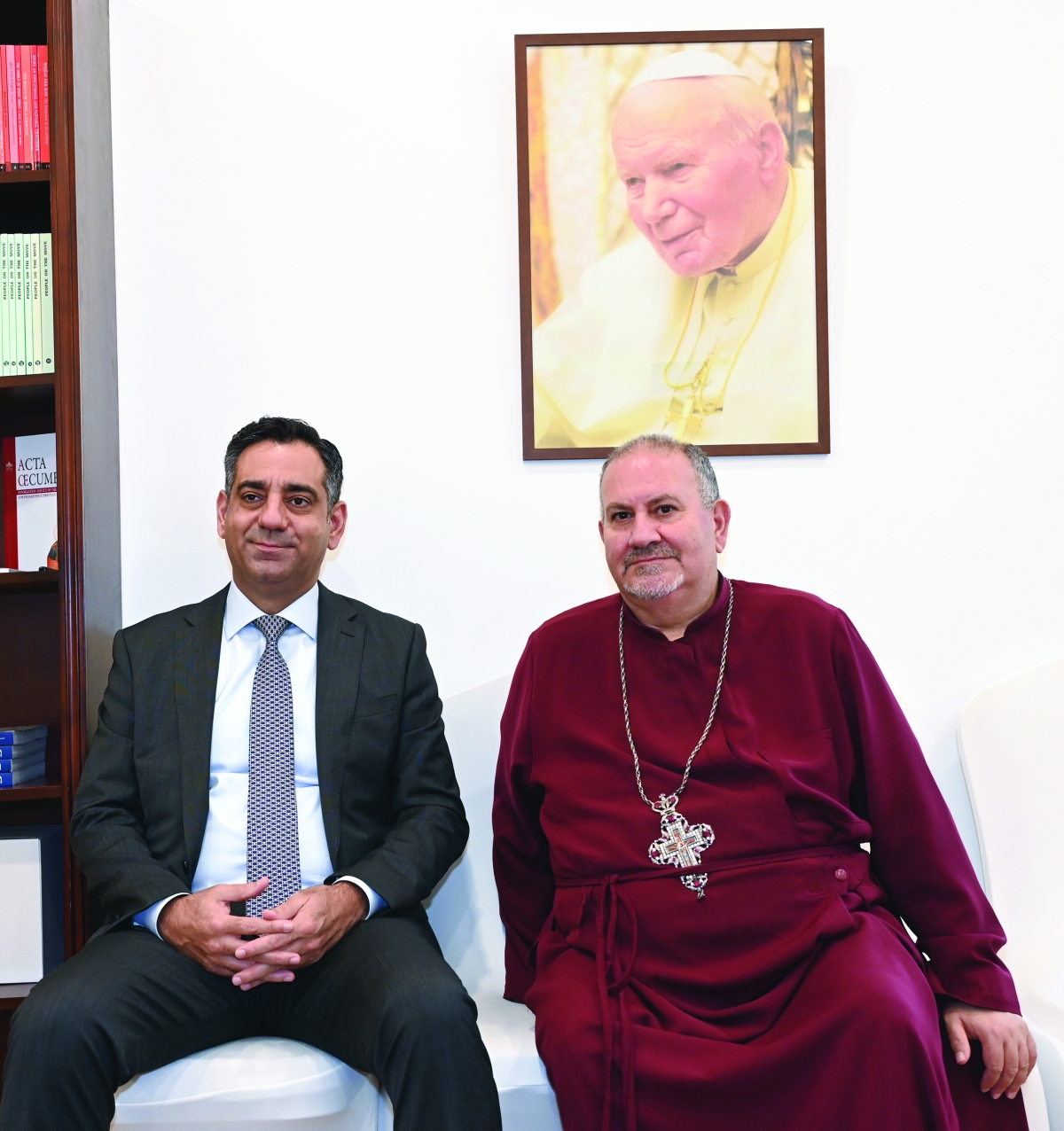 أحمد عرفة وبطرس غريب خلال العزاء