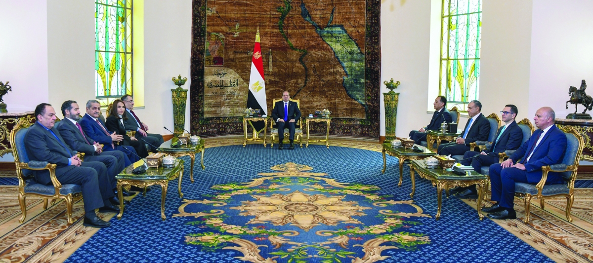 جانب من لقاء الرئيس السيسي بالوفد الكويتي 