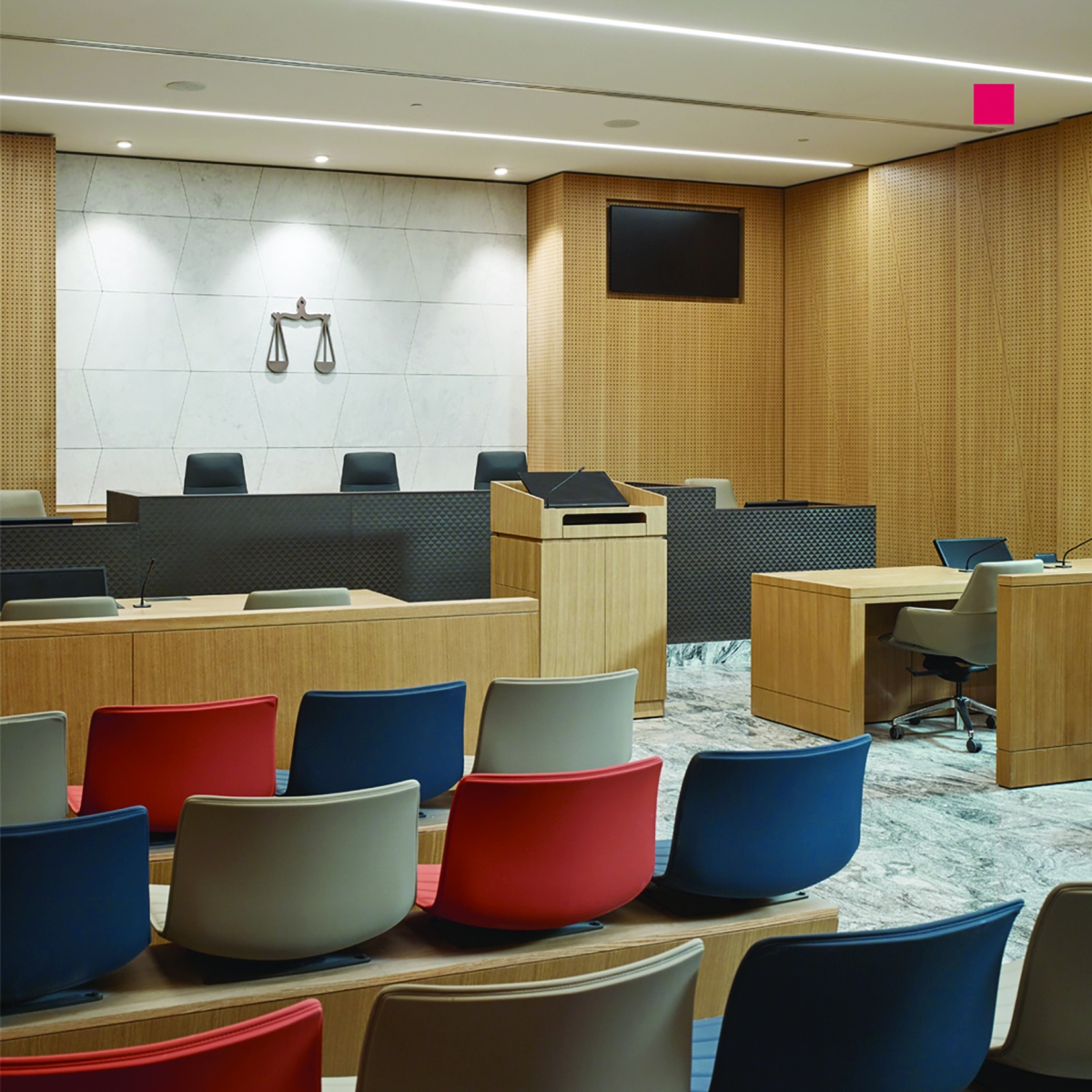 


إحدى القاعات في قصر العدل الجديد 