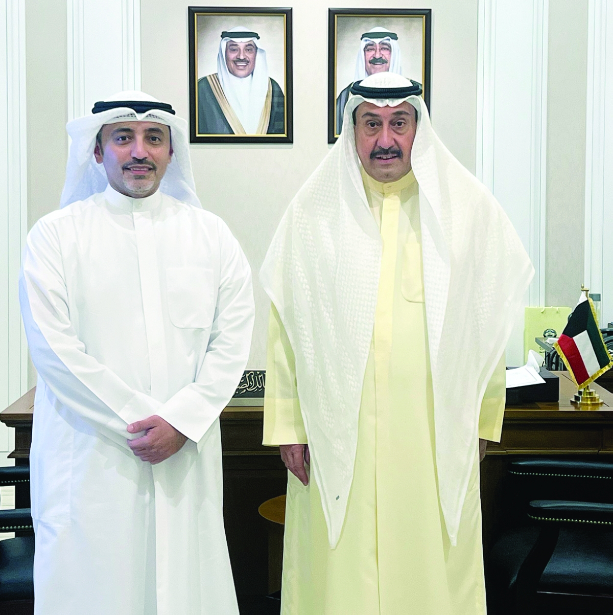 فيصل الحمود خلال استقباله فواز العازمي