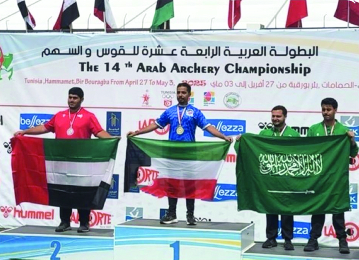 عبدالله مالله على منصة التتويج