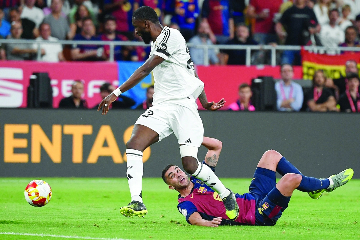 أنتونيو روديغر خلال المباراة النهائية لكأس إسبانيا