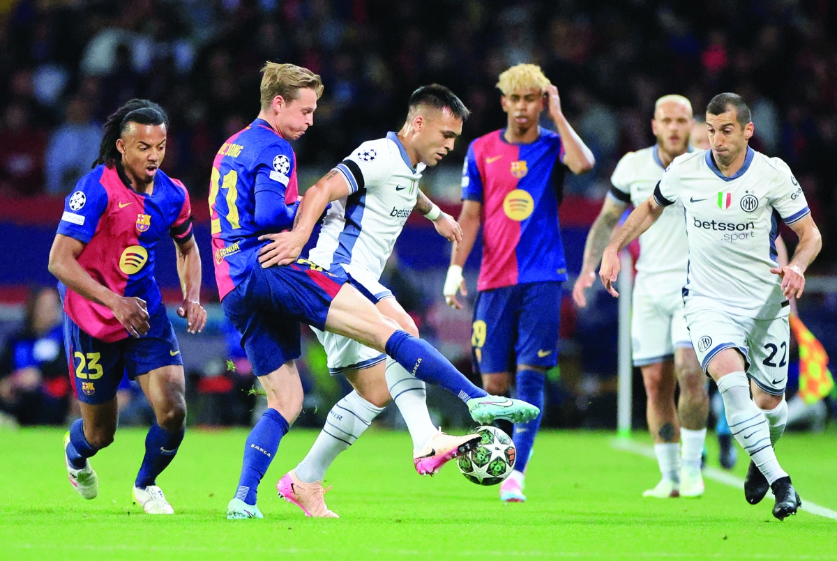 برشلونة في المباراة أمام إنتر ميلان