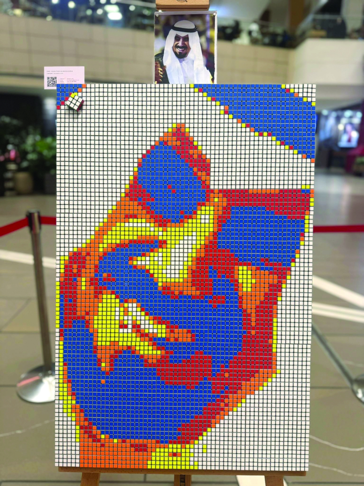 


لوحة «أميرالقلوب» باستخدام مكعبات «روبيك» 