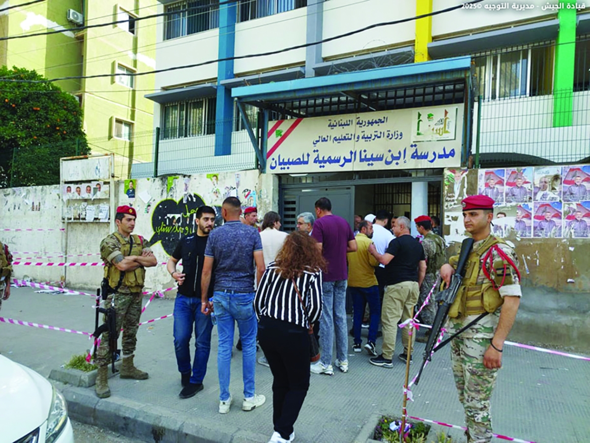 إجراءات أمنية أمام مركز اقتراع في شمال لبنان