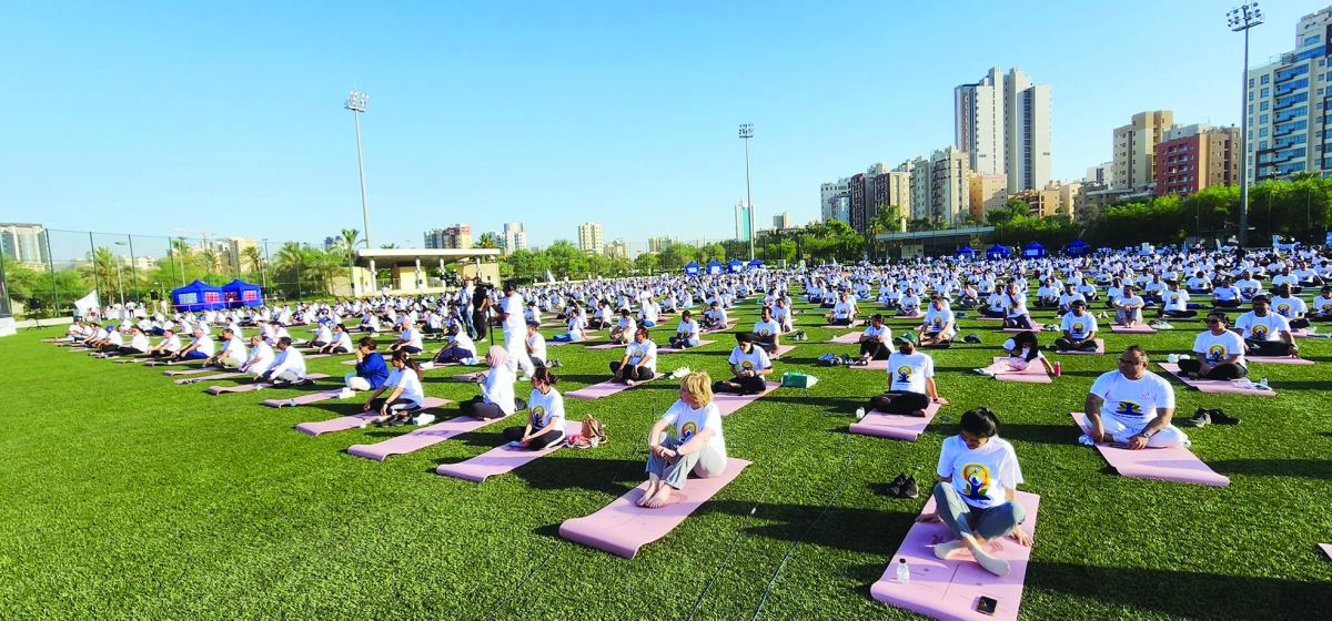 


جانب من المُشاركين والمُشاركات في احتفالية السفارة الهندية بيوم اليوغا العالمي 