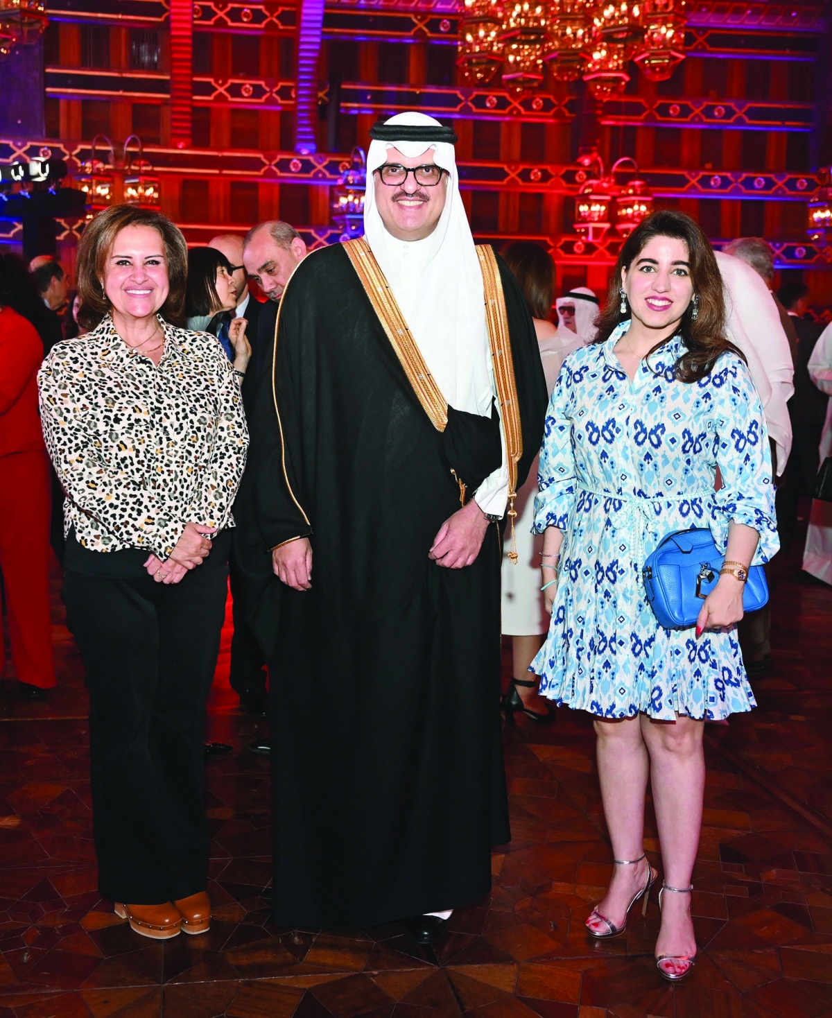 


السفير السعودي ونسرين ربيعان وميا العضم 