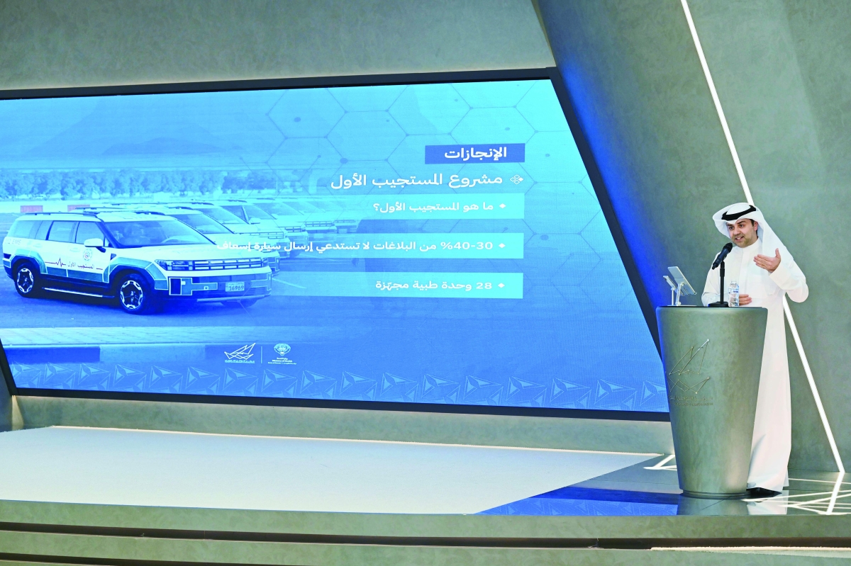 


السند مستعرضاً إنجازات وزارة الصحة في نصف عام 	(تصوير أسعد عبدالله) 