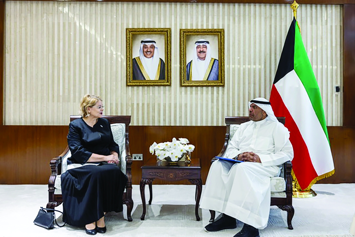 وزير الخارجية مستقبلاً السفيرة كويستينين