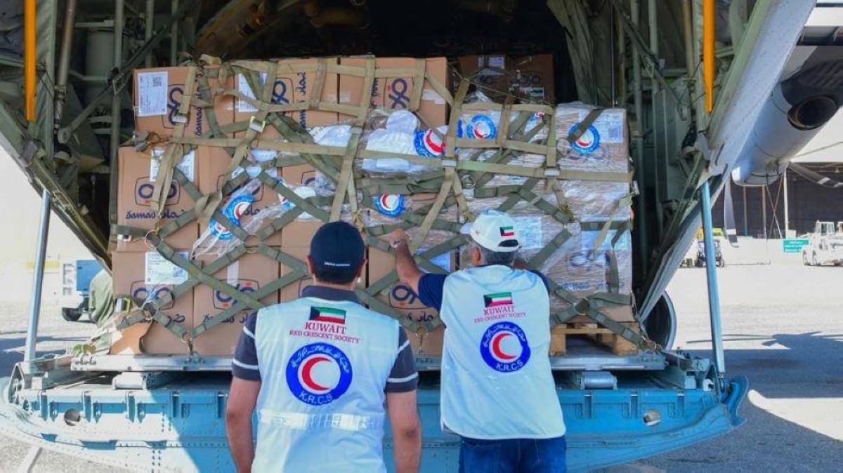 مساعدات إغاثية كويتية (أرشيفية)