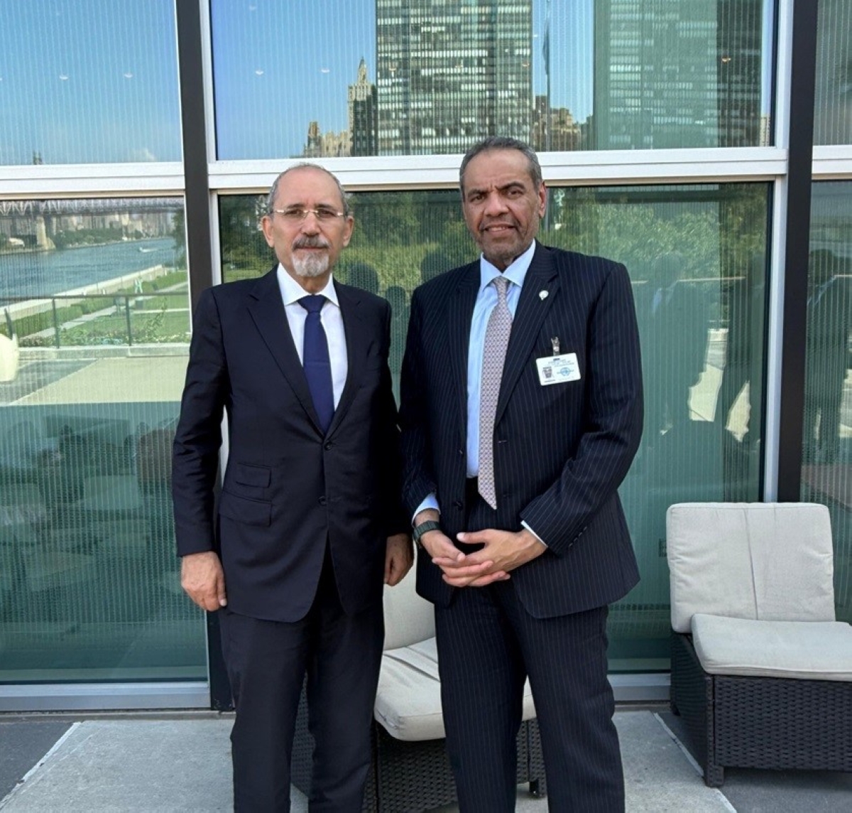 وزير الخارجية مع نظيره الأردني 