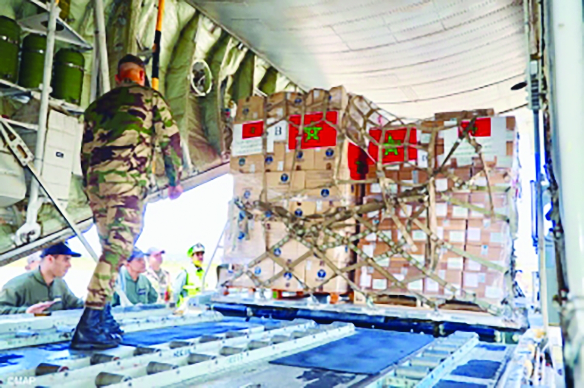 مساعدات مغربية في طريقها إلى الفلسطينيين