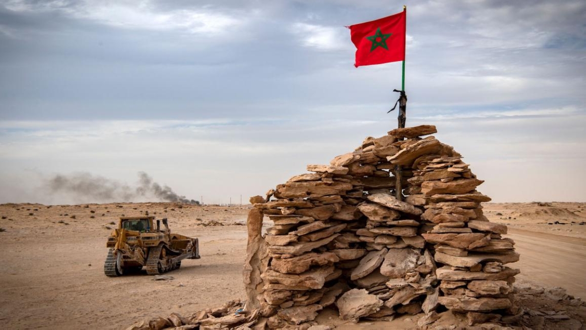 علم المغرب في الصحراء الغربية